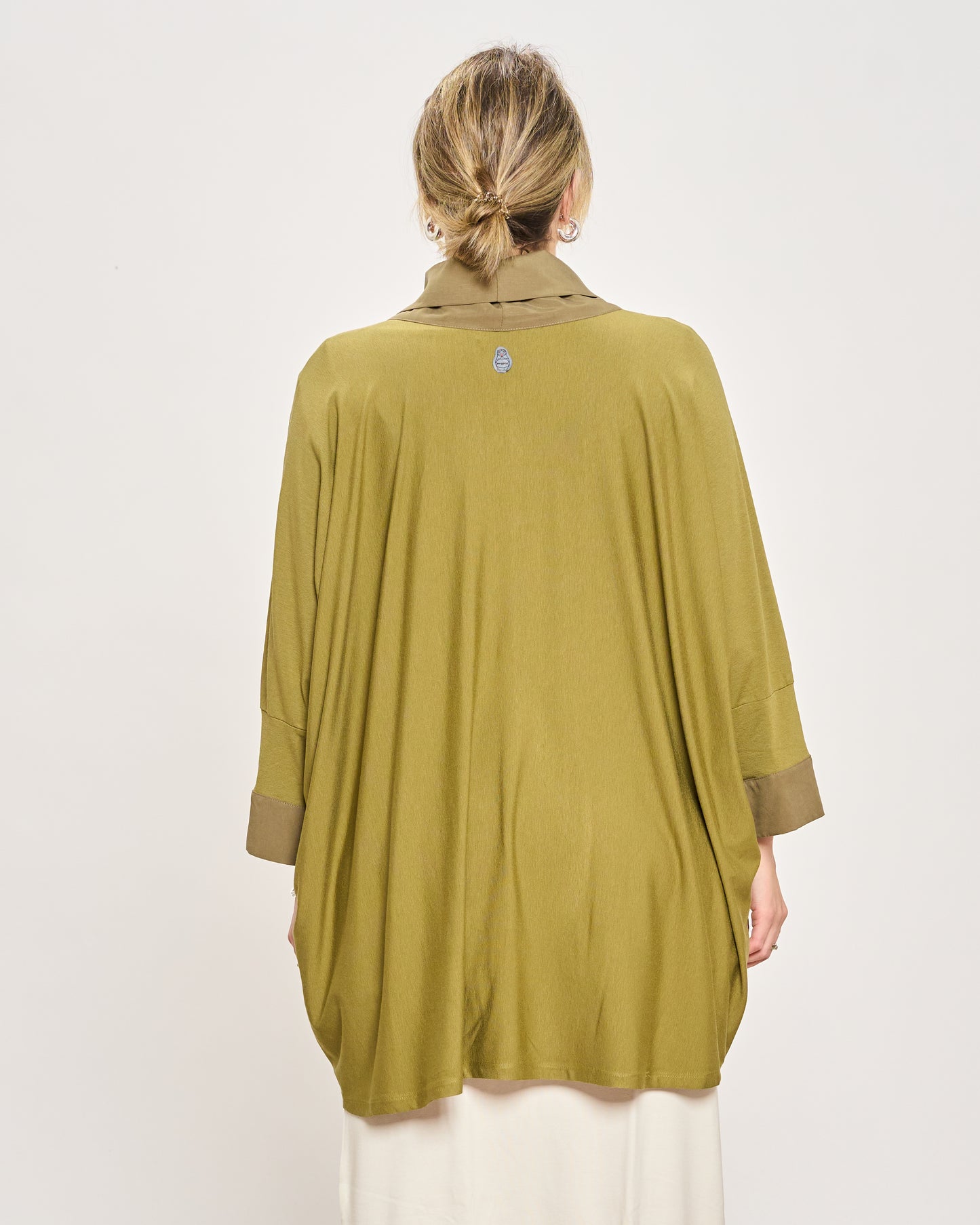 Cardigan Sciallato in Doppio Tessuto