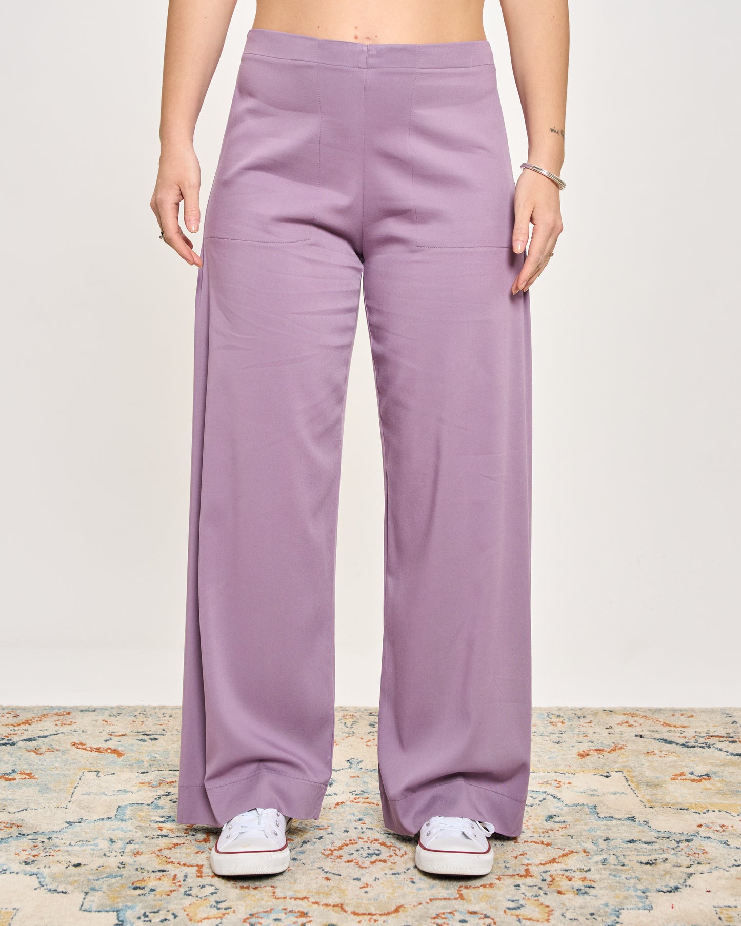 Pantalone Dritto in Viscosa Stretch