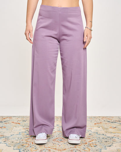 Pantalone Dritto in Viscosa Stretch