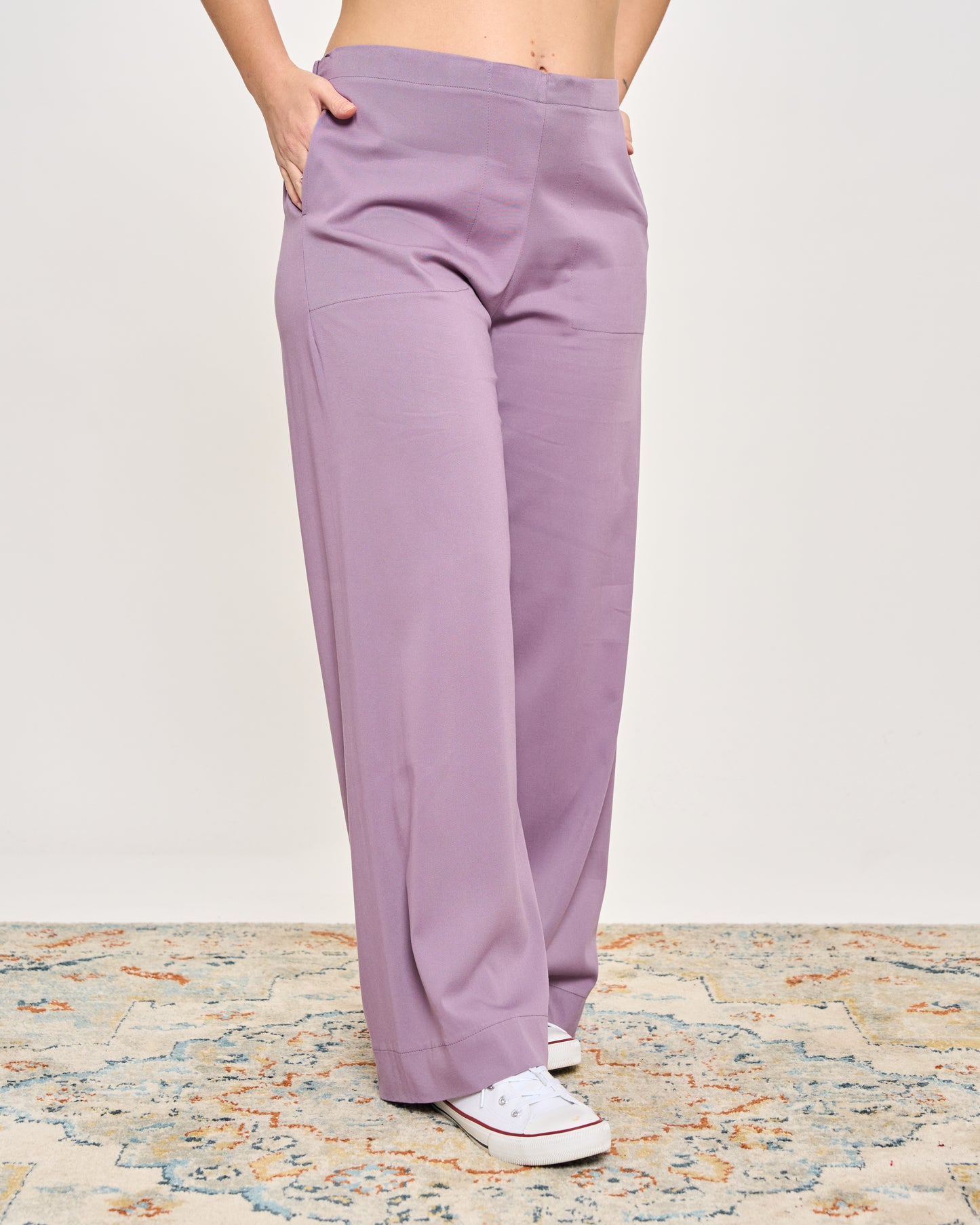 Pantalone Dritto in Viscosa Stretch