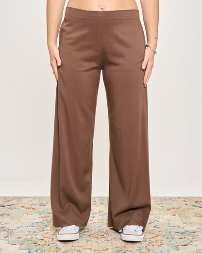 Pantalone Dritto in Viscosa Stretch