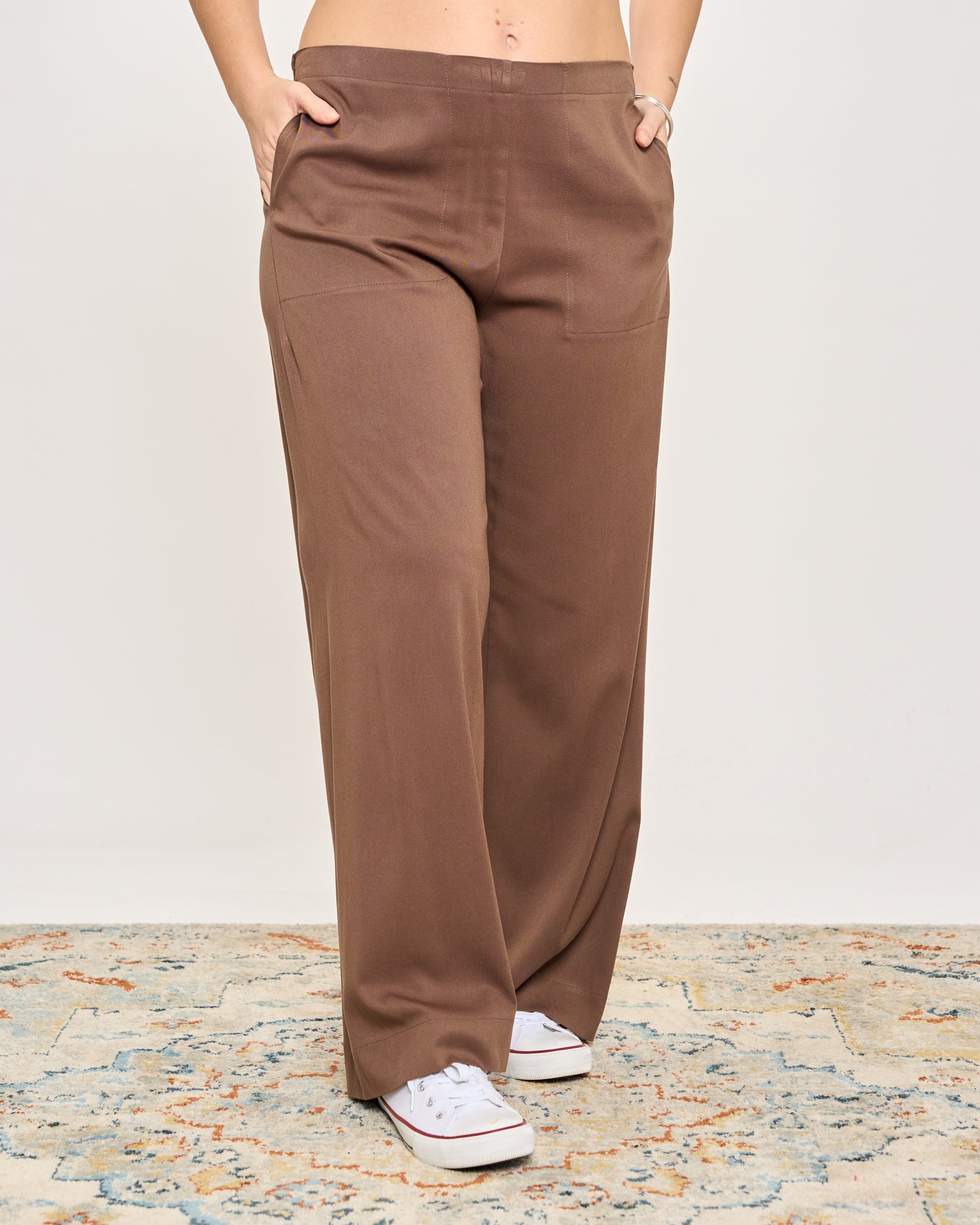 Pantalone Dritto in Viscosa Stretch