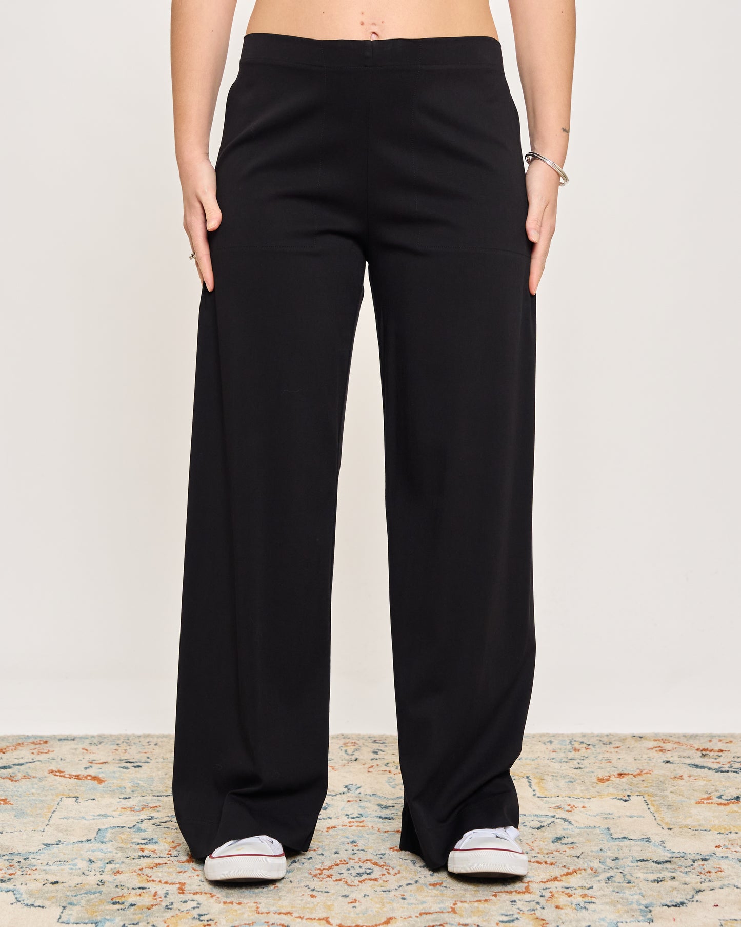 Pantalone Dritto in Viscosa Stretch