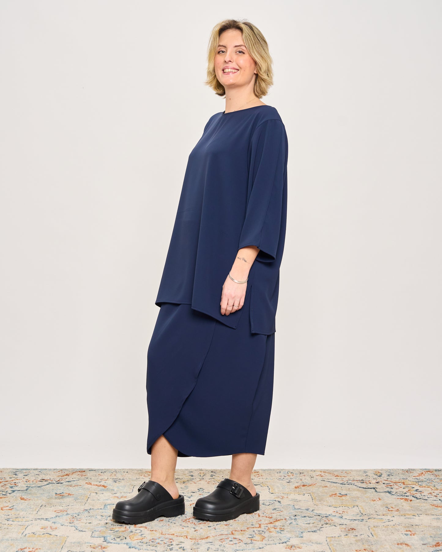 Maxi T-shirt in Cady