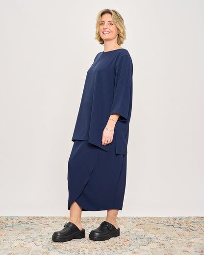 Maxi T-shirt in Cady