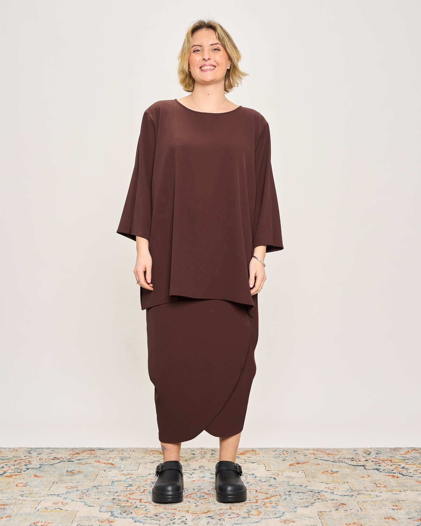 Maxi T-shirt in Cady