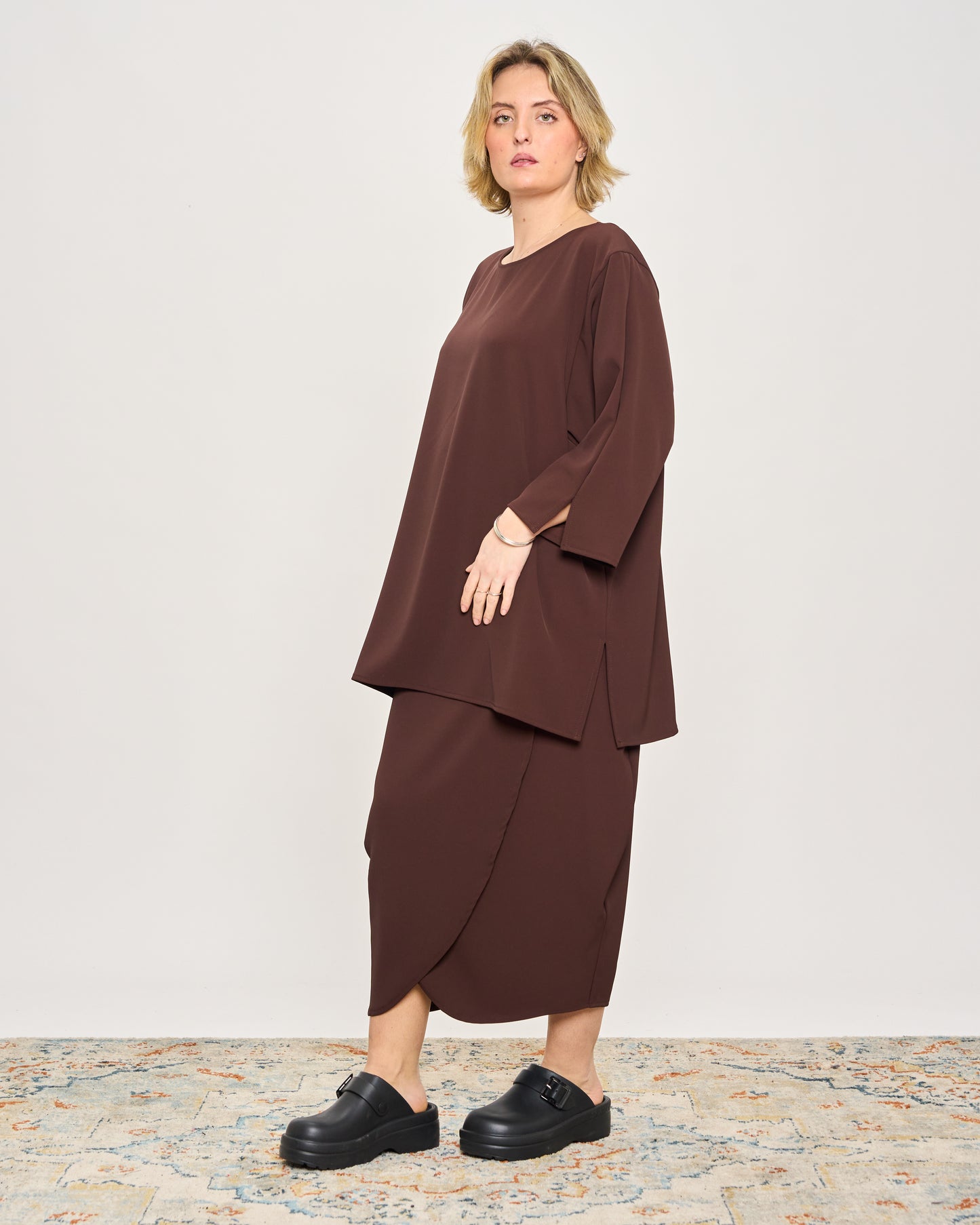 Maxi T-shirt in Cady