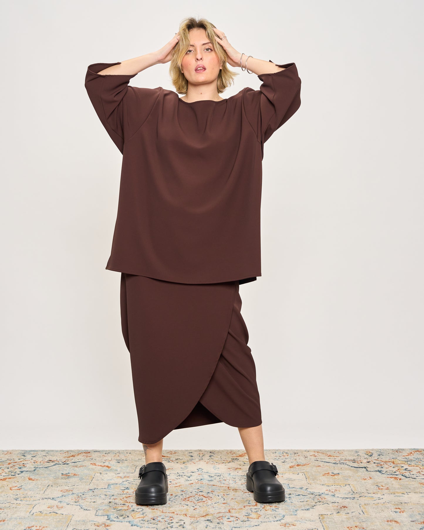 Maxi T-shirt in Cady