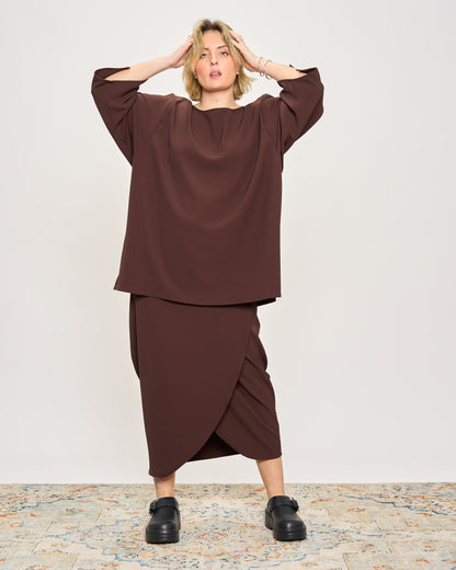 Maxi T-shirt in Cady