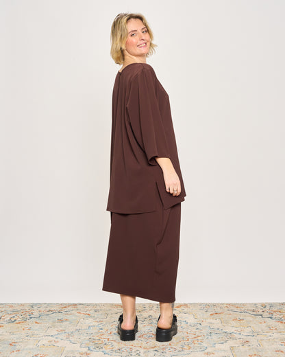 Maxi T-shirt in Cady