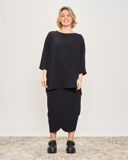 Maxi T-shirt in Cady