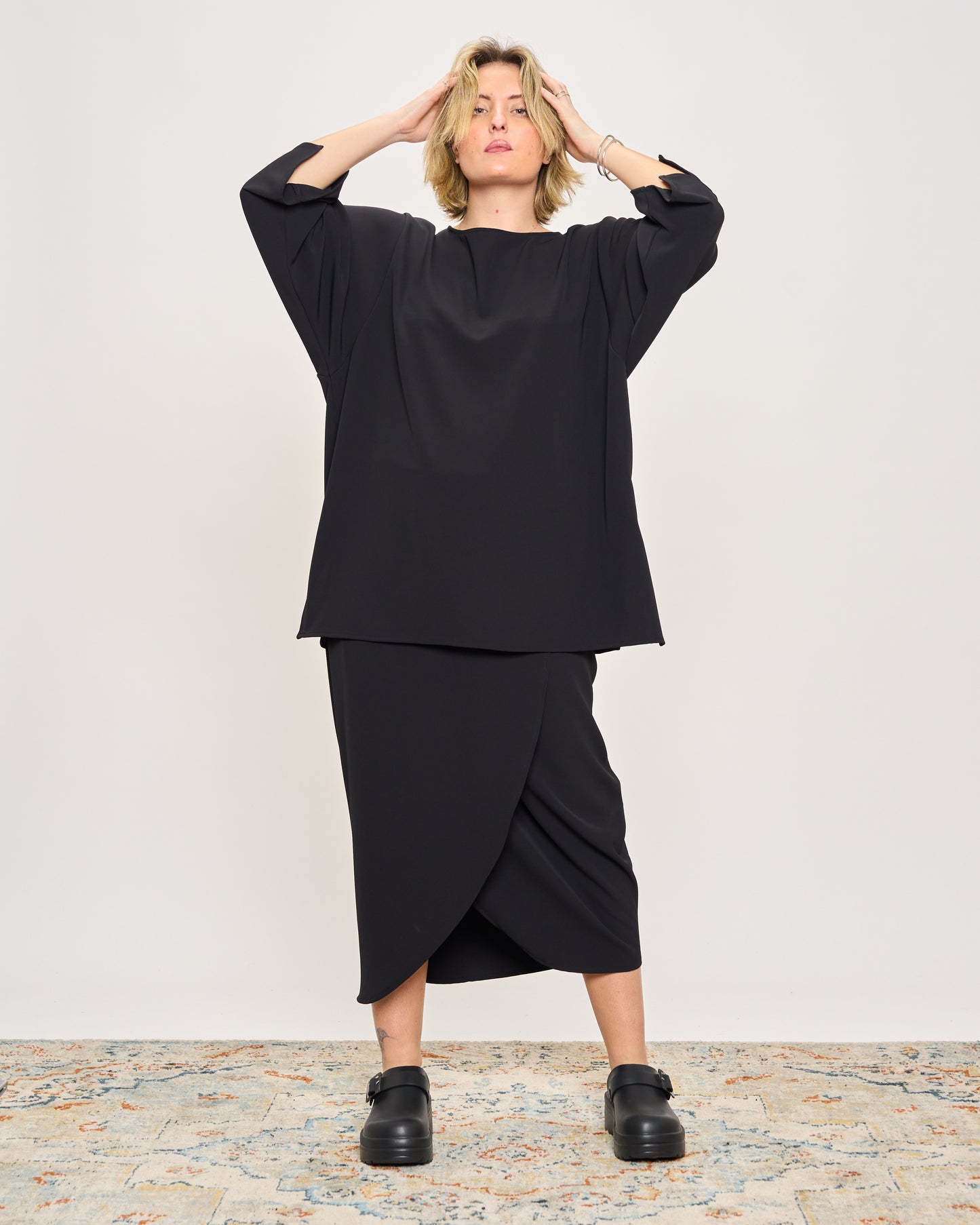 Maxi T-shirt in Cady