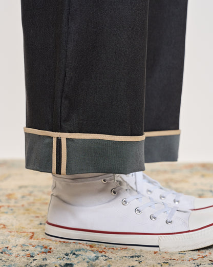 Stretch Denim Trousers with Edges