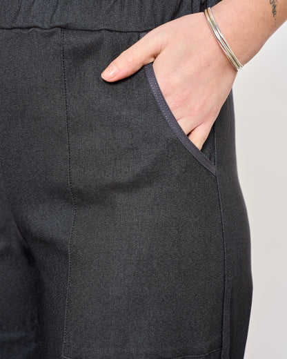 Stretch Denim Trousers with Edges