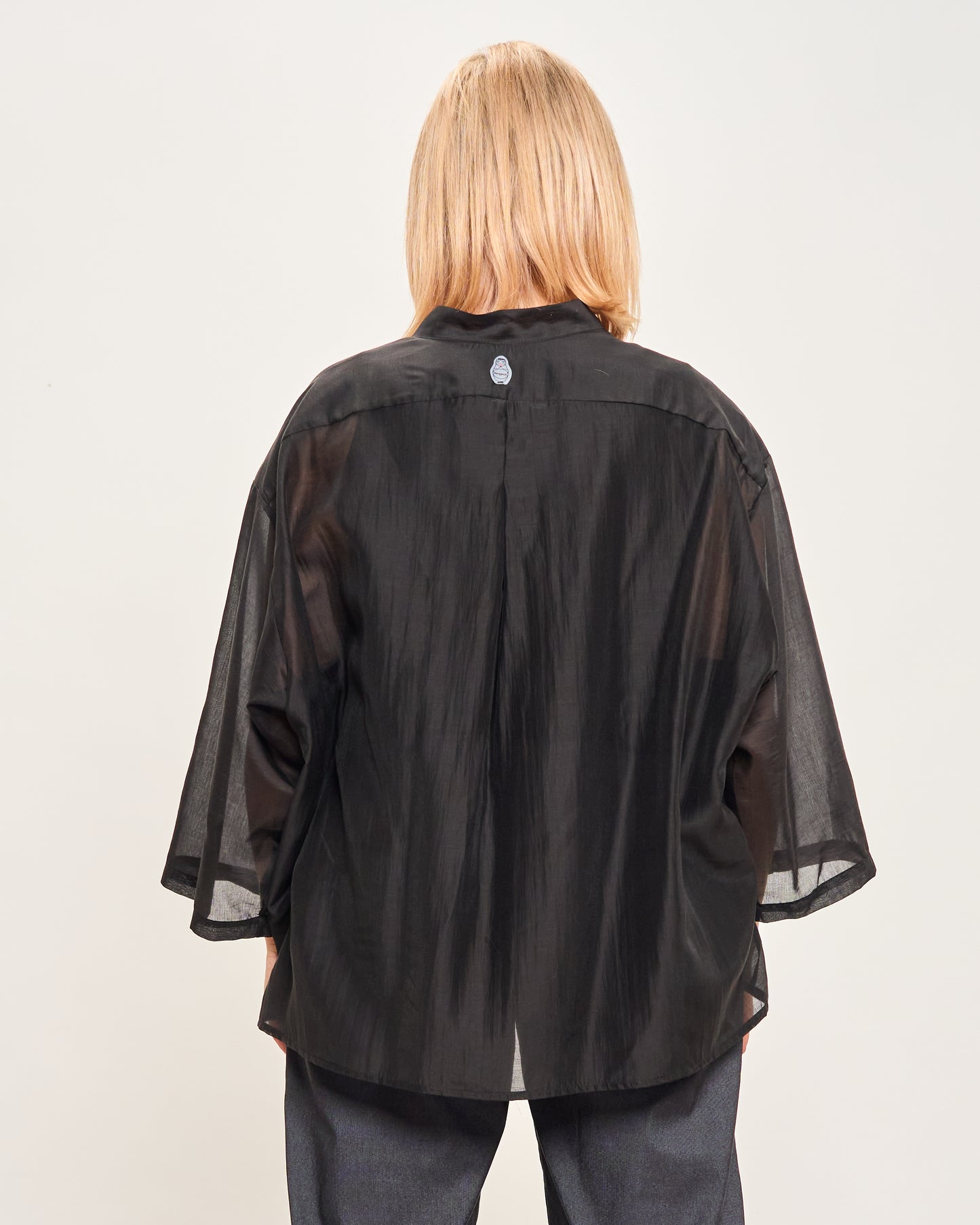 Camicia Over Corta In Cotone Leggero