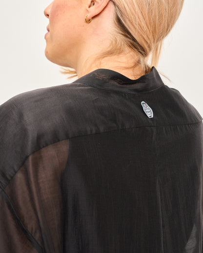 Camicia Over Corta In Cotone Leggero