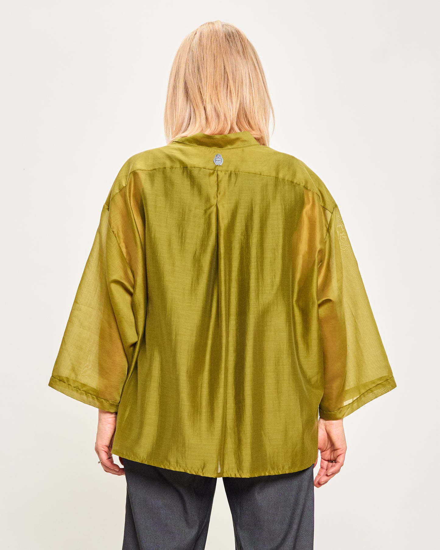 Camicia Over Corta In Cotone Leggero