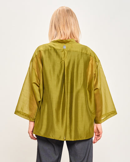 Camicia Over Corta In Cotone Leggero