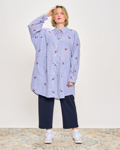 Camicia "Mille Righe" con Ricami