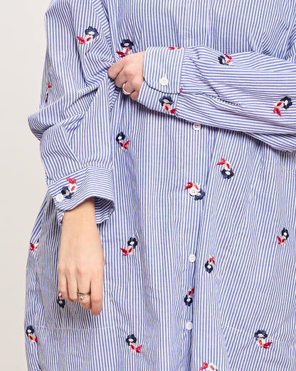 Camicia "Mille Righe" con Ricami