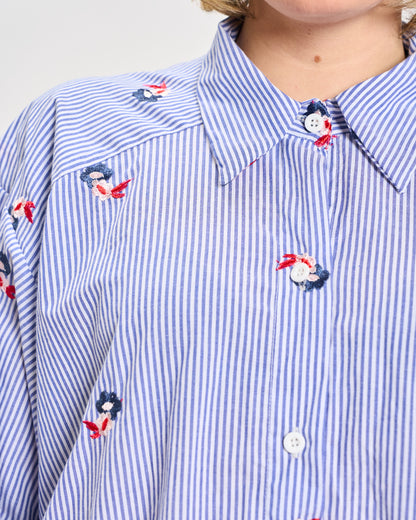 Camicia "Mille Righe" con Ricami
