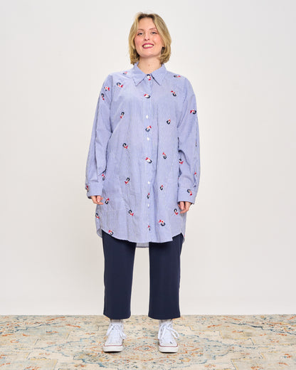 Camicia "Mille Righe" con Ricami