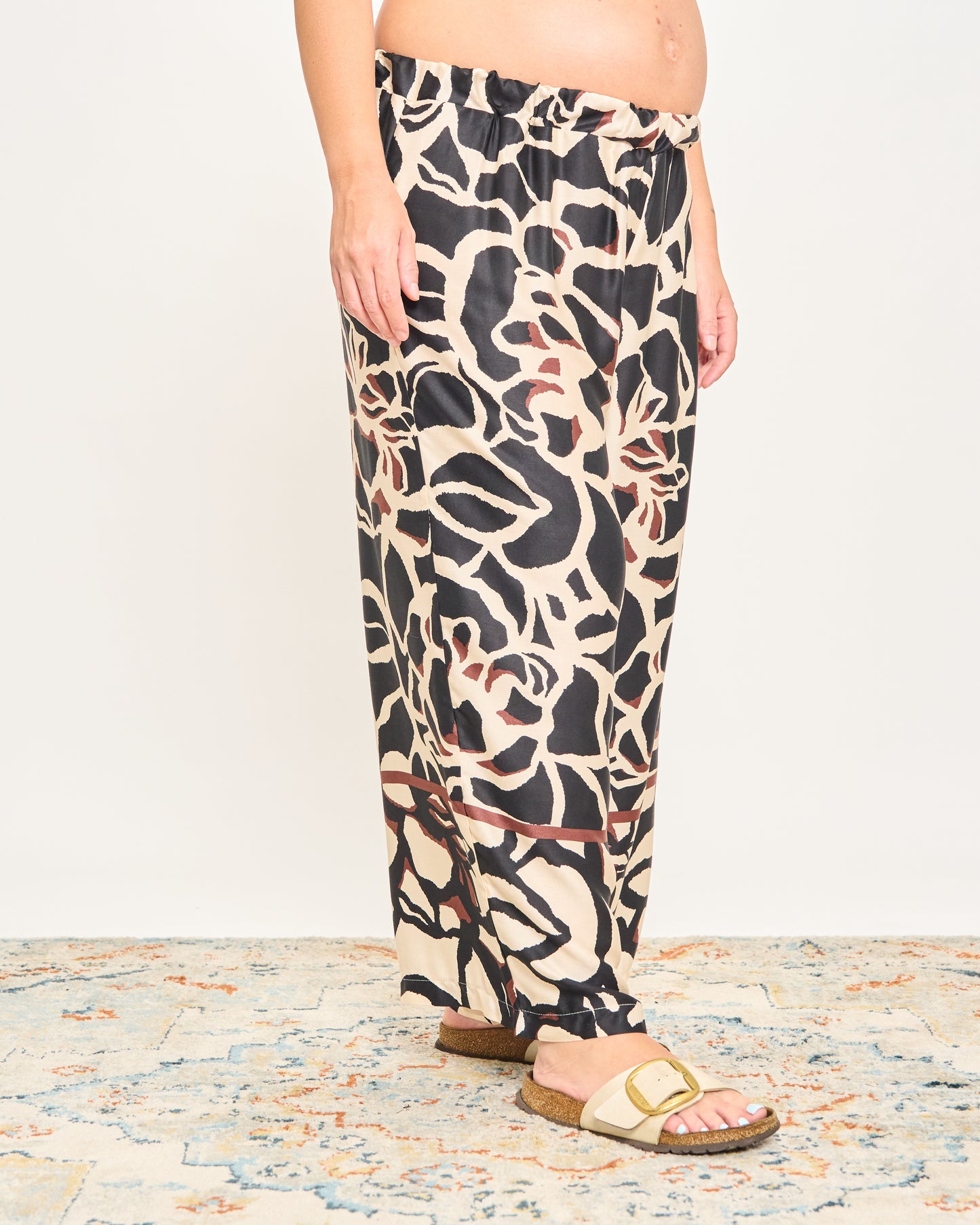 Printed Viscose Crop Trousers