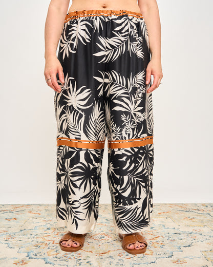 Pantalone Crop in Viscosa Stampata