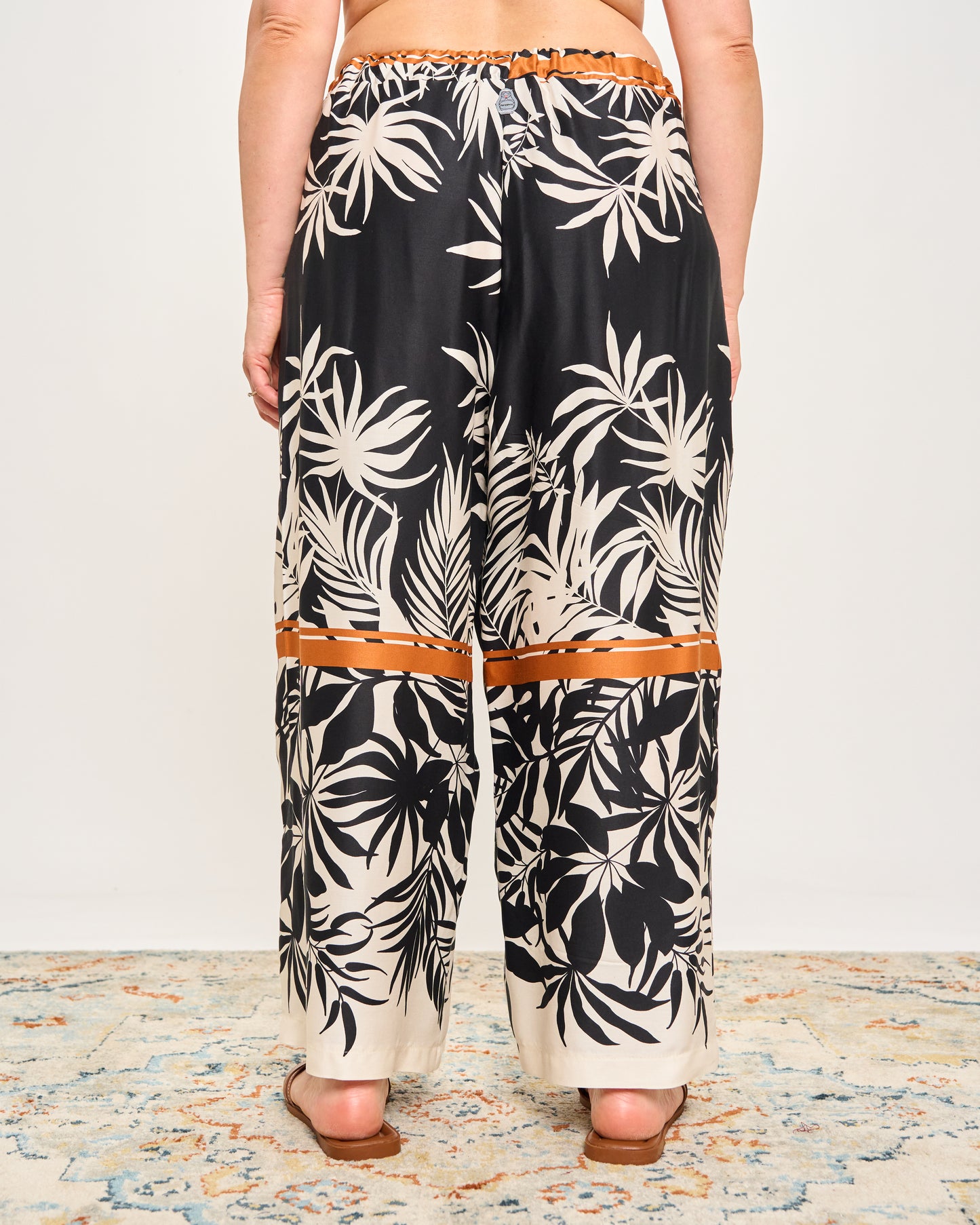 Pantalone Crop in Viscosa Stampata
