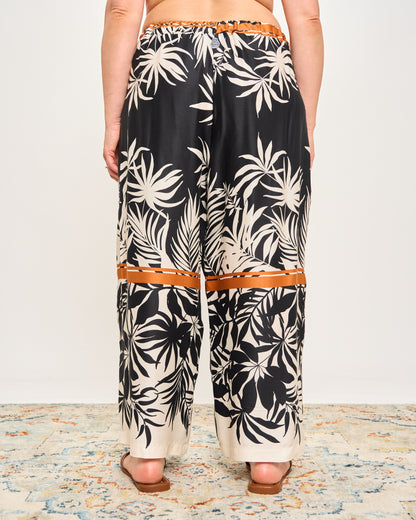 Pantalone Crop in Viscosa Stampata