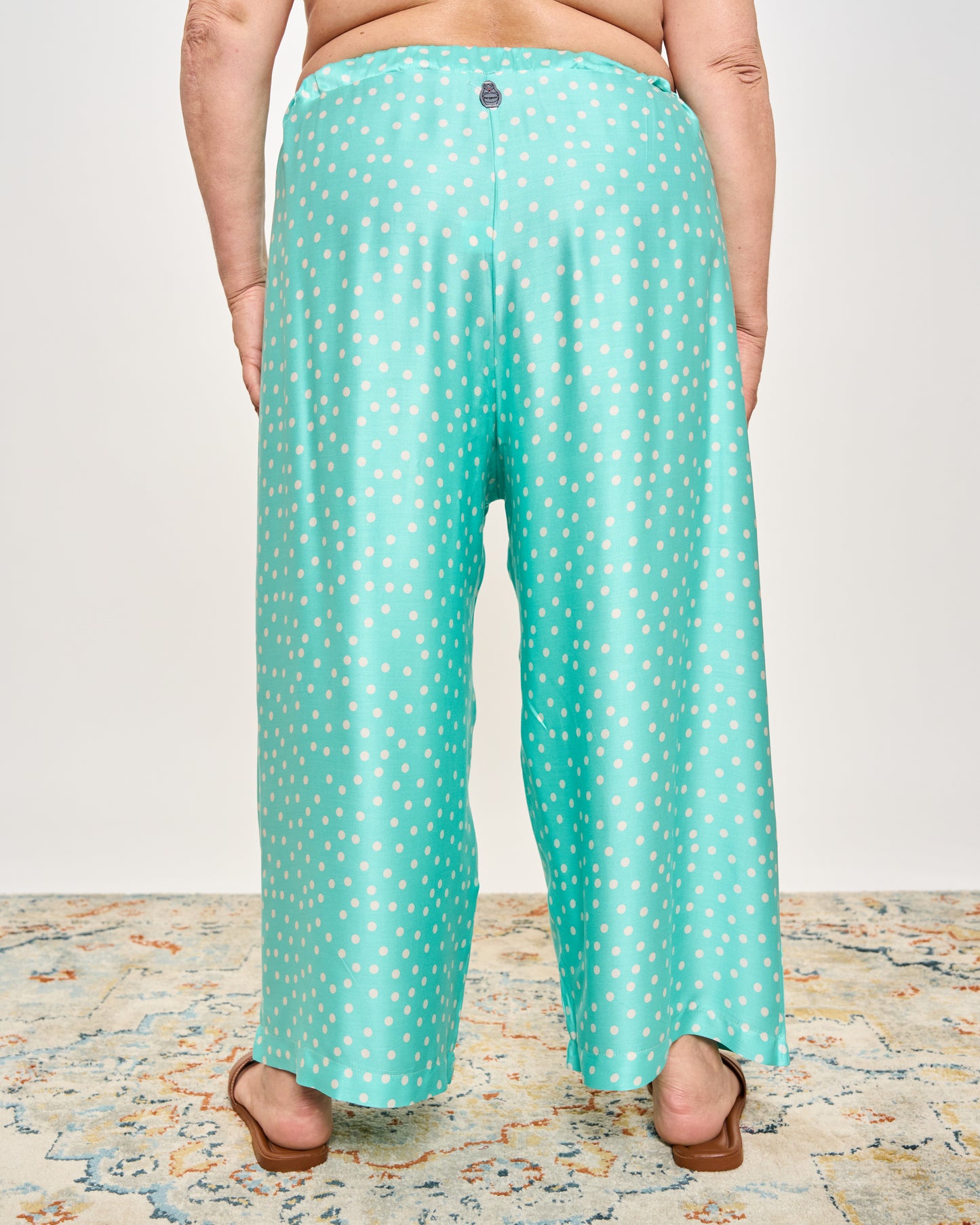 Pantalone Crop in Viscosa Stampata