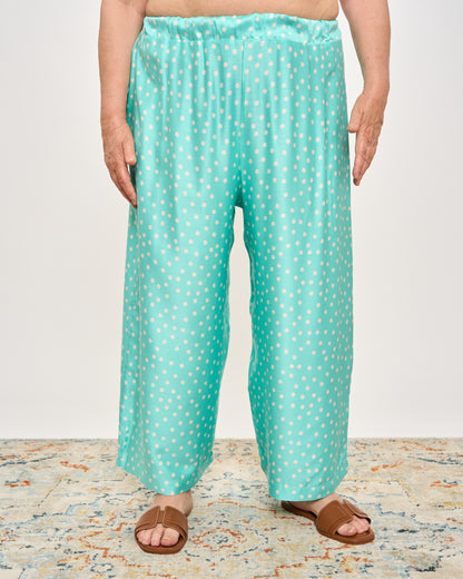 Pantalone Crop in Viscosa Stampata