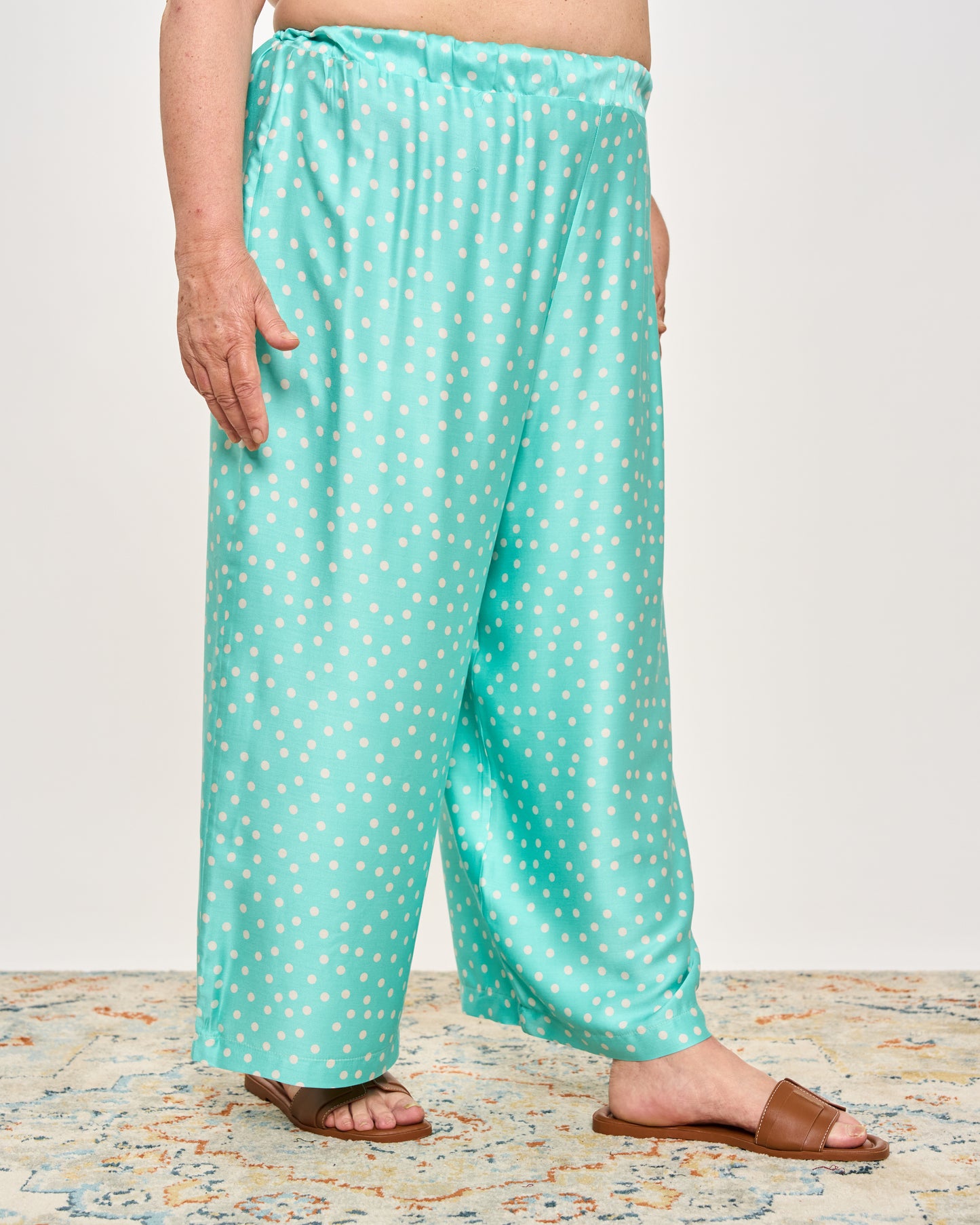 Pantalone Crop in Viscosa Stampata