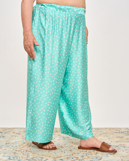 Pantalone Crop in Viscosa Stampata