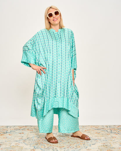 Pantalone Crop in Viscosa Stampata