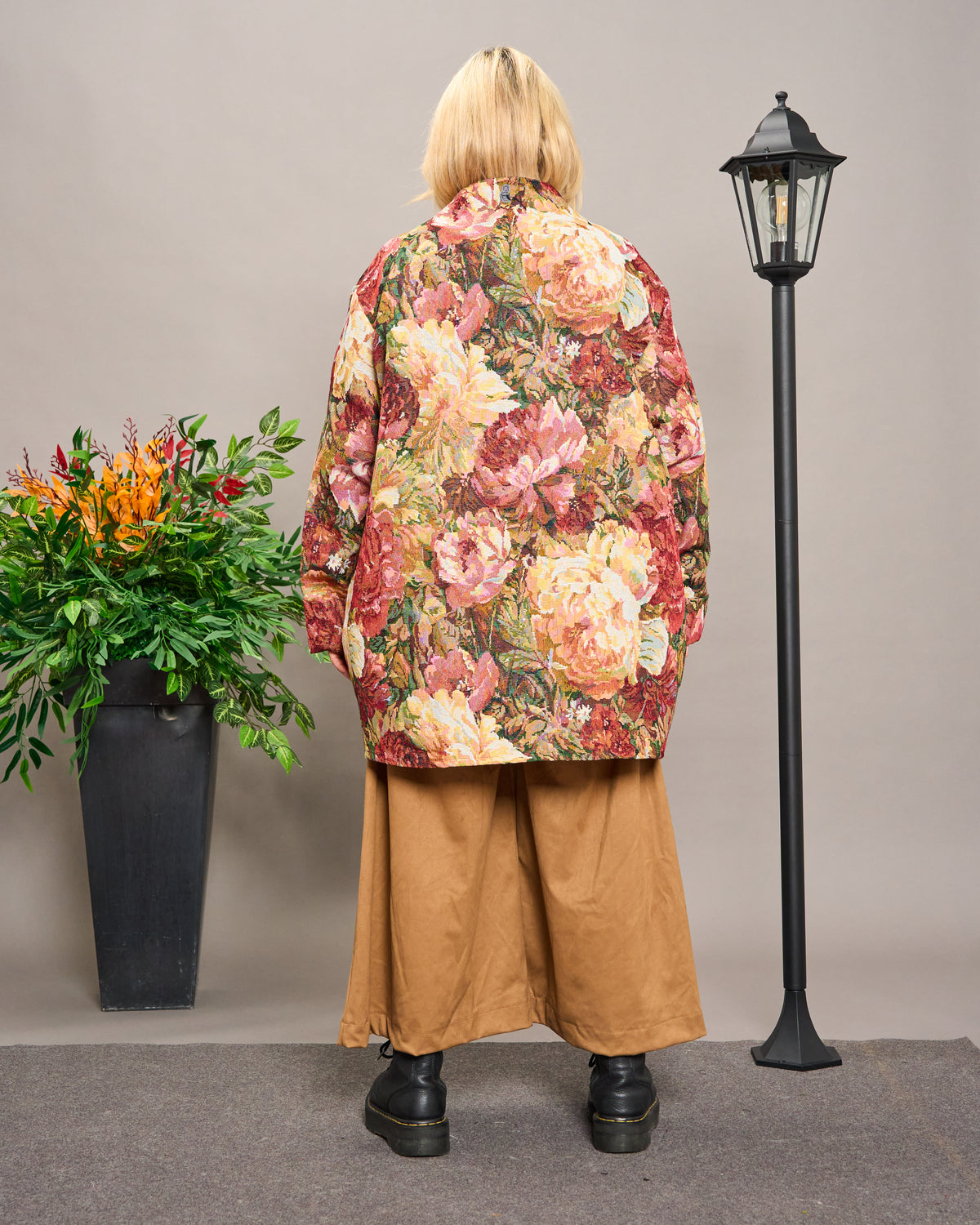Oversized Floral Gobelin Jacket