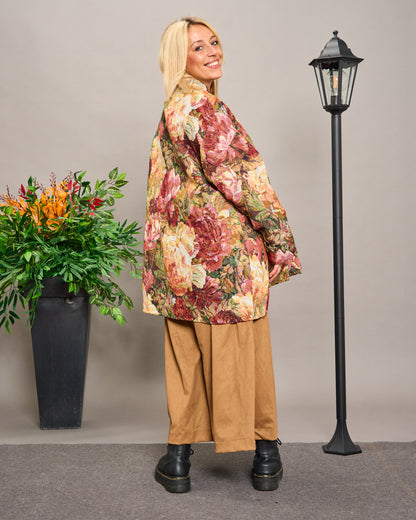 Oversized Floral Gobelin Jacket