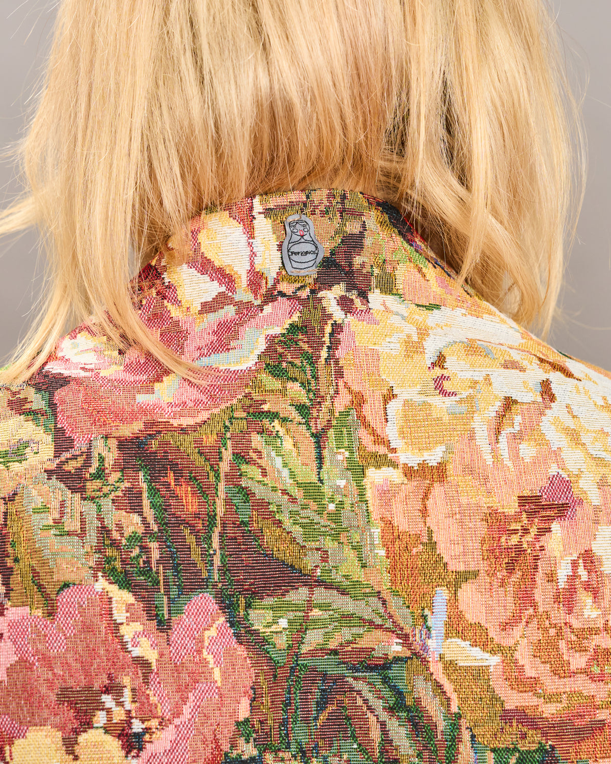 Oversized Floral Gobelin Jacket