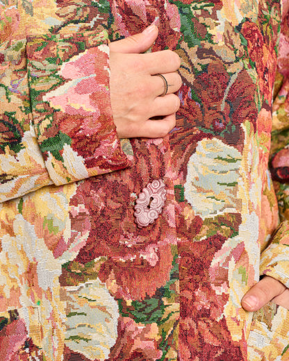 Oversized Floral Gobelin Jacket