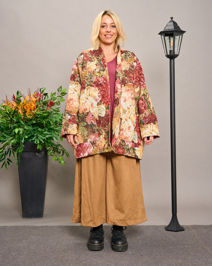 Oversized Floral Gobelin Jacket