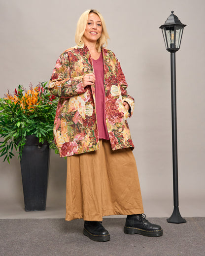 Oversized Floral Gobelin Jacket
