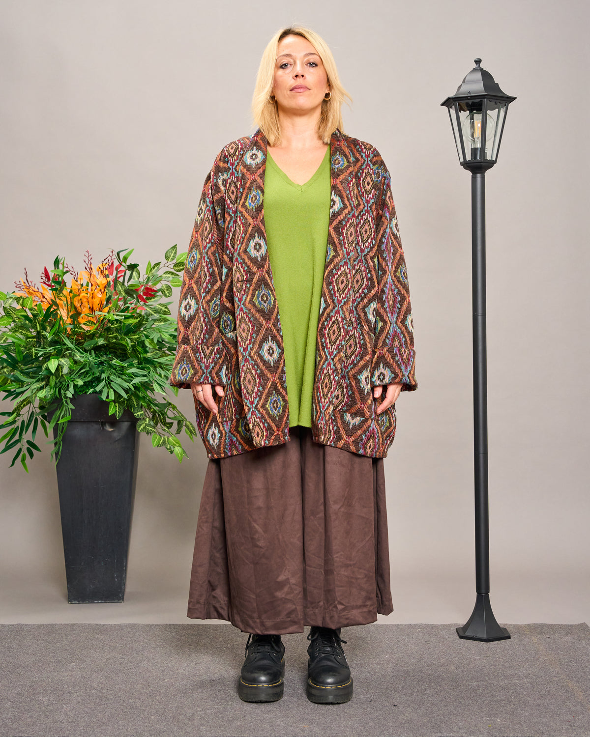 Oversized Floral Gobelin Jacket