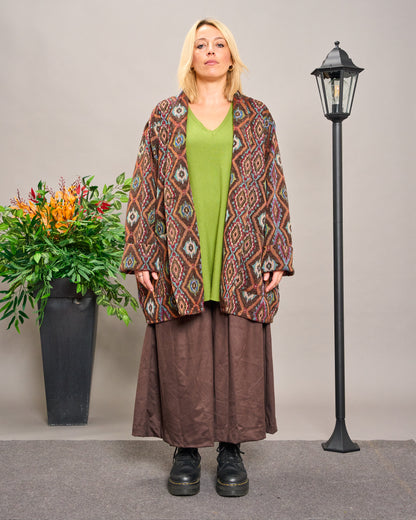Oversized Floral Gobelin Jacket