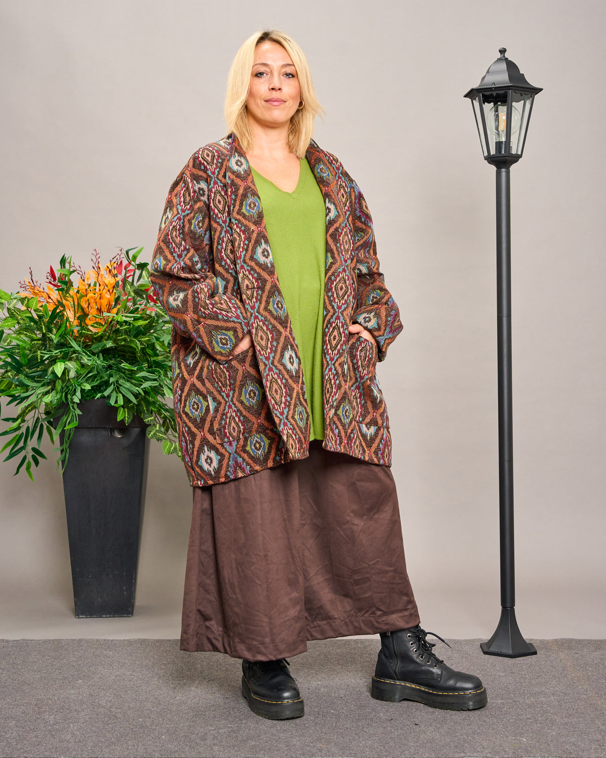 Oversized Floral Gobelin Jacket