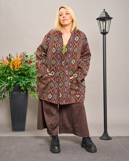 Oversized Floral Gobelin Jacket