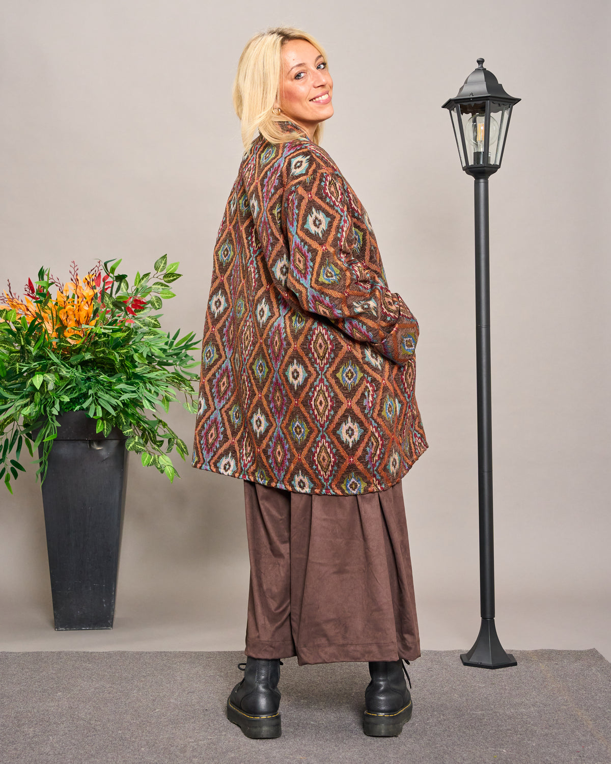 Oversized Floral Gobelin Jacket