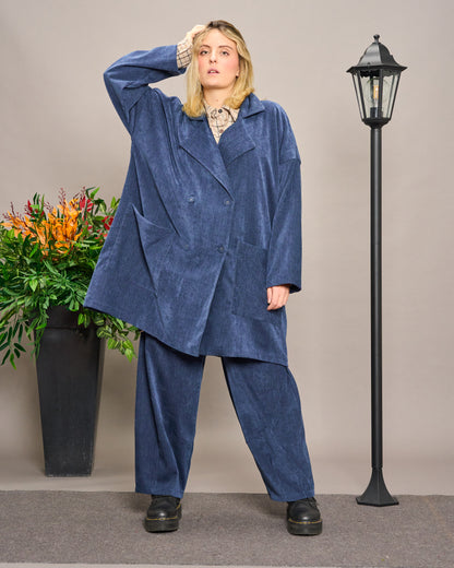 Oversized Unstructured Double-Breasted Jacket