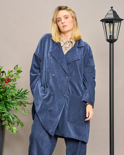 Oversized Unstructured Double-Breasted Jacket