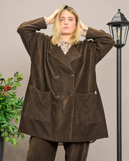 Oversized Unstructured Double-Breasted Jacket
