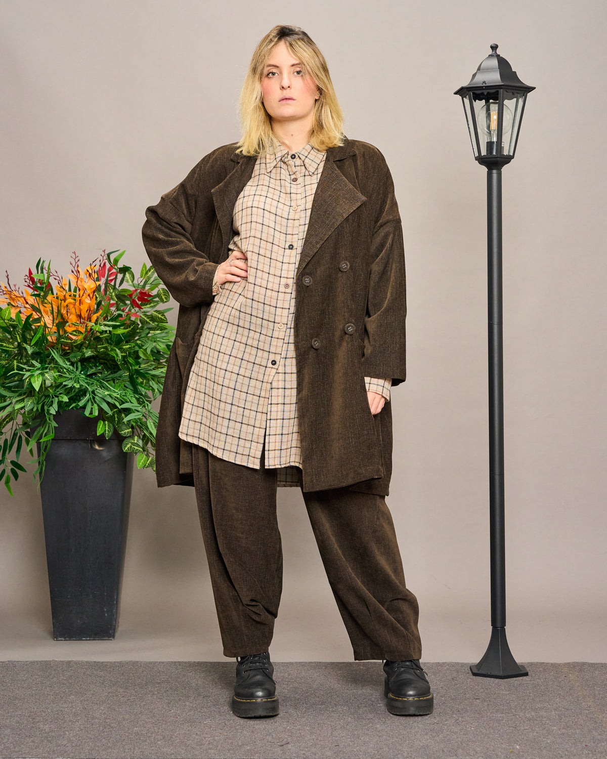 Oversized Unstructured Double-Breasted Jacket